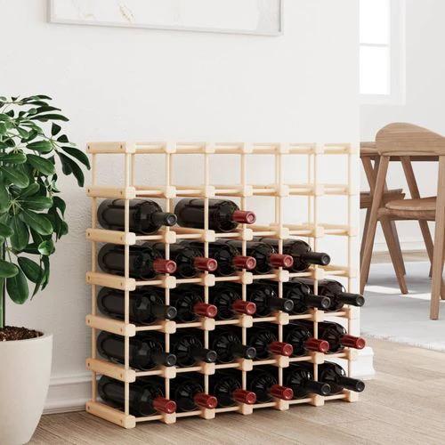 vidaXL vidaXL Wine Rack for 12 Bottles 36x23x36 cm Solid Pine Wood for Elegant Wine Storage and Display -