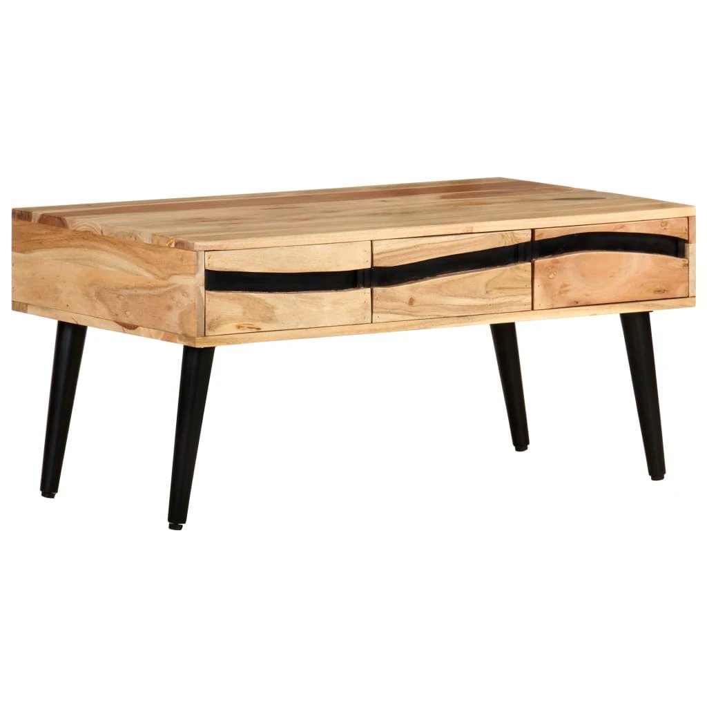 VidaXL Coffee Table 88x50x42 cm Solid Acacia Wood With Smooth Grain For Living Room by vidaXL