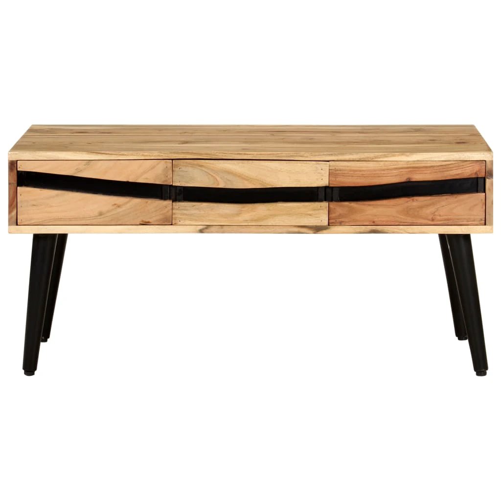 vidaXL VidaXL Coffee Table 88x50x42 cm Solid Acacia Wood With Smooth Grain For Living Room - Coffee Table