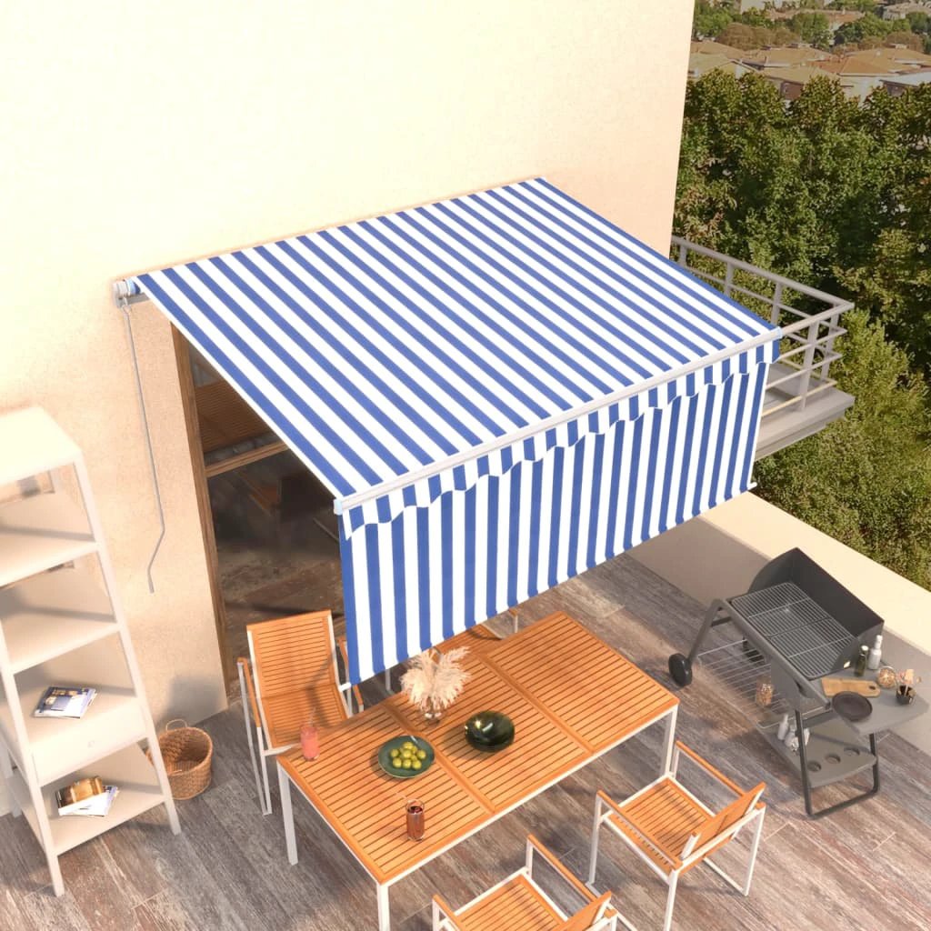 vidaXL VidaXL Awning 3x2.5m Blue White Outdoor - Cover
