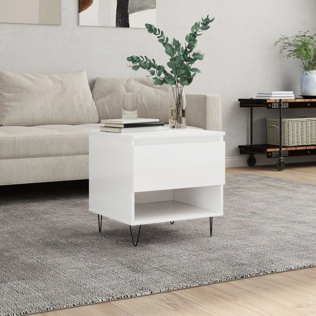 vidaXL VidaXL Coffee Table 50x46x50 cm Engineered Wood Moisture Resistant Finish Living Room - Coffee Table