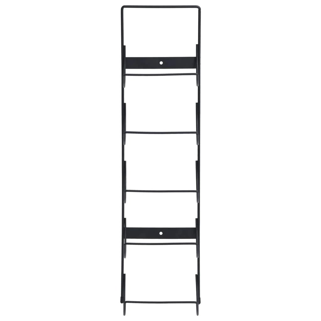 vidaXL vidaXL Wall Mounted Wine Rack for 5 Bottles Black Iron - Wine Rack