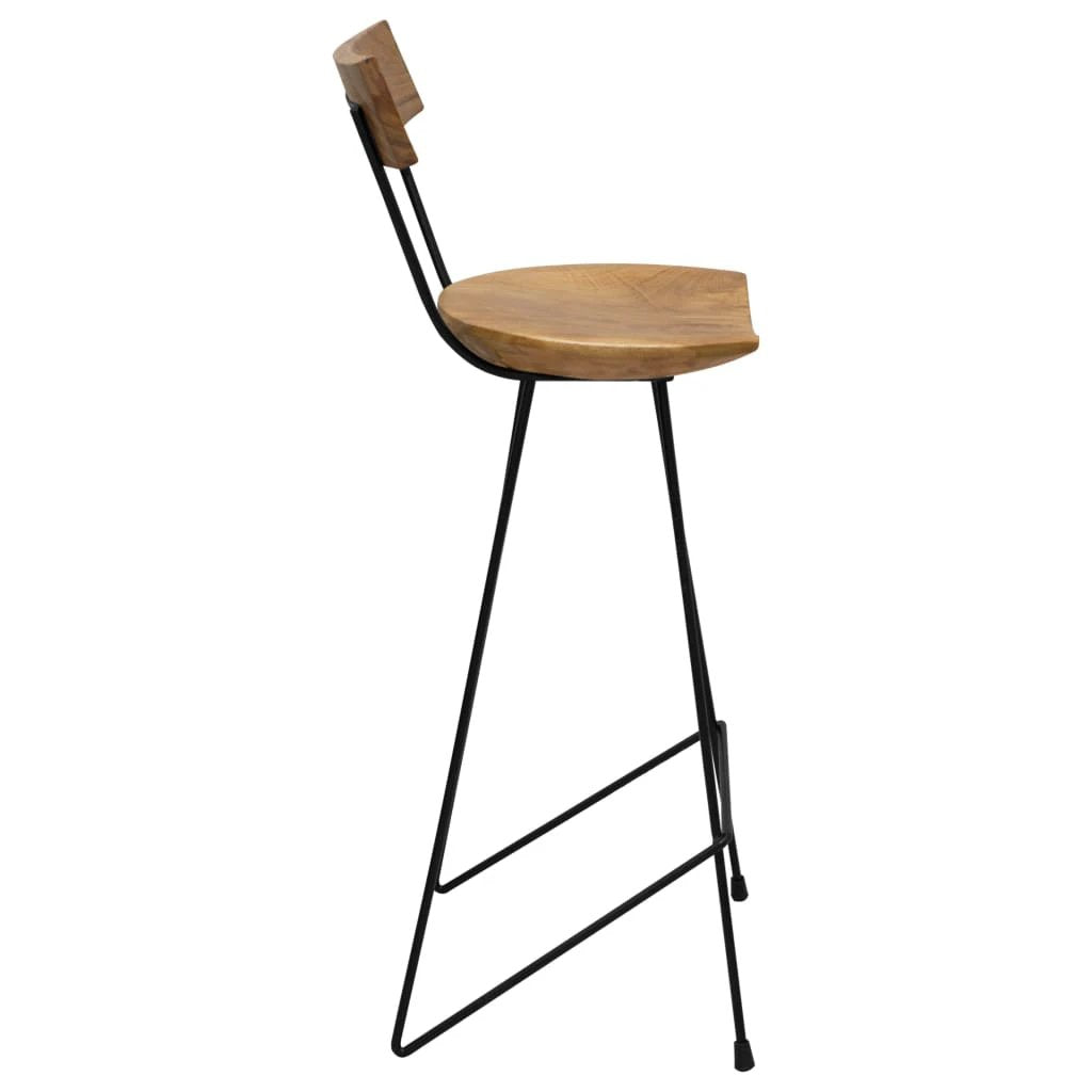 vidaXL Bar Stools 2 pcs Solid Teak Wood by vidaXL