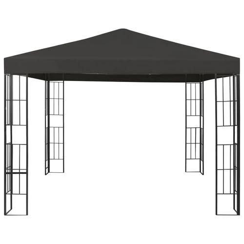 vidaXL Gazebo 3x3 m with LED String Lights for Outdoor Gatherings and Shade by vidaXL