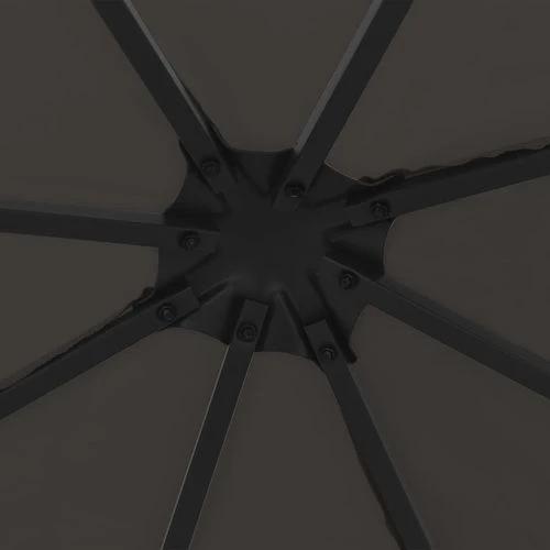 vidaXL Gazebo 3x3 m with LED String Lights for Outdoor Gatherings and Shade by vidaXL