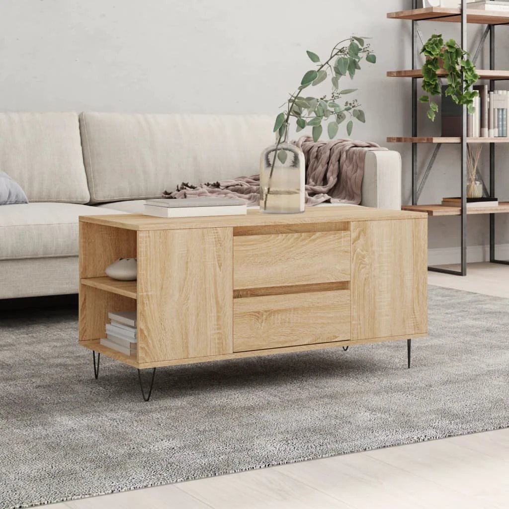 vidaXL VidaXL Coffee Table 102x44.5x50 Engineered Wood Living Room - Coffee Table