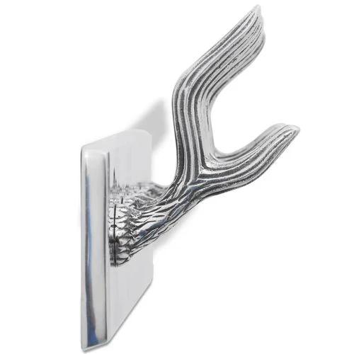 vidaXL vidaXL Wardrobe Coat Hooks 2 pcs Silver Aluminium - Wardrobe