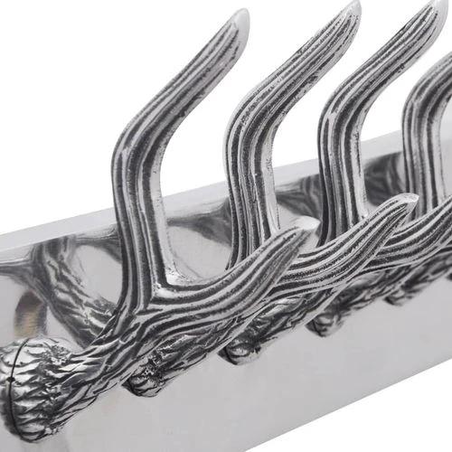 vidaXL vidaXL Wardrobe Coat Hooks 2 pcs Silver Aluminium - Wardrobe