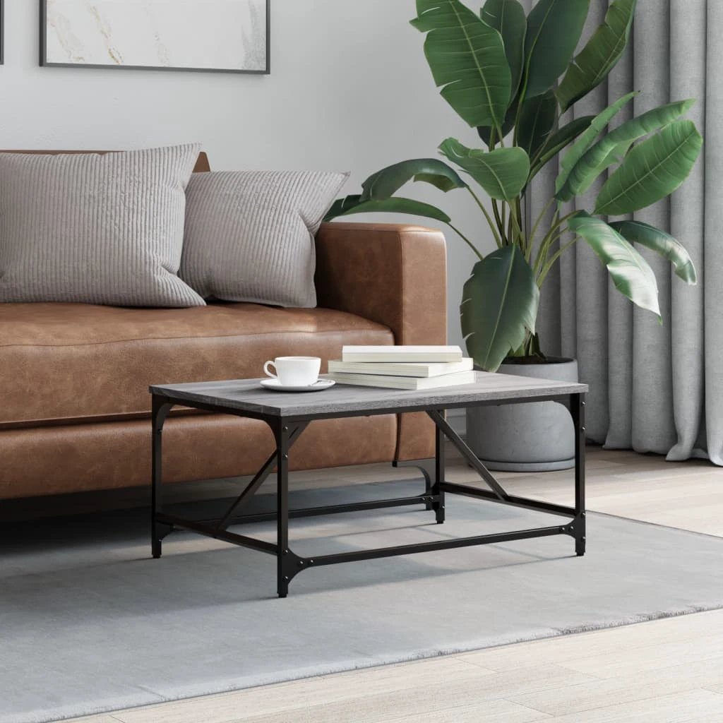 vidaXL Black Coffee Table 75x50x35 cm Engineered Wood Home by vidaXL