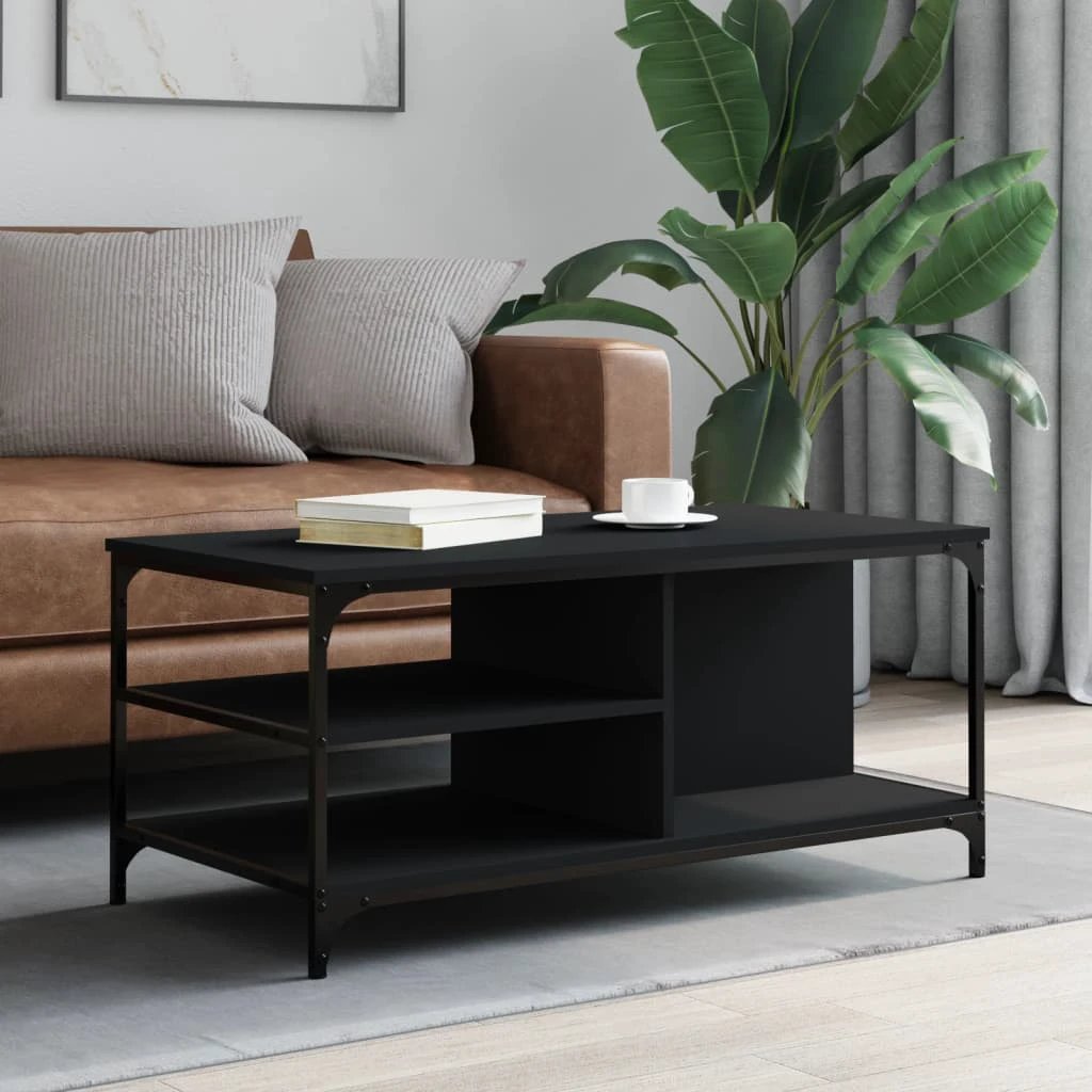vidaXL VidaXL Coffee Table 100x50x45 cm Black Finish Living Room - Coffee Table