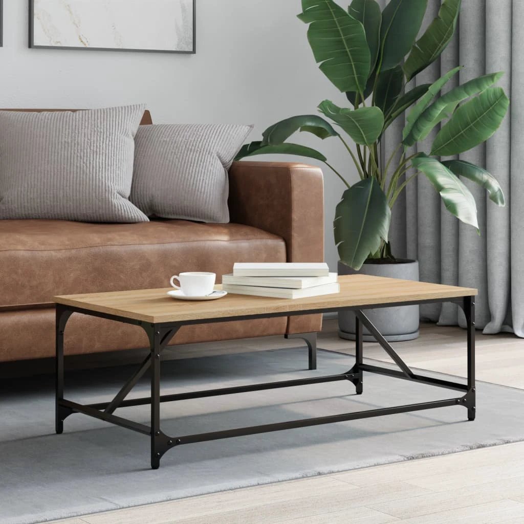 vidaXL Black Coffee Table 75x50x35 cm Engineered Wood Home by vidaXL