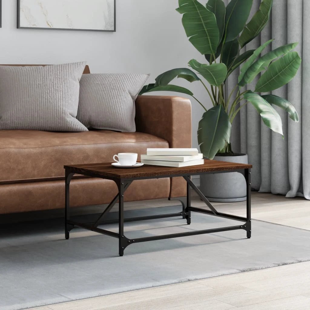 vidaXL Black Coffee Table 75x50x35 cm Engineered Wood Home by vidaXL