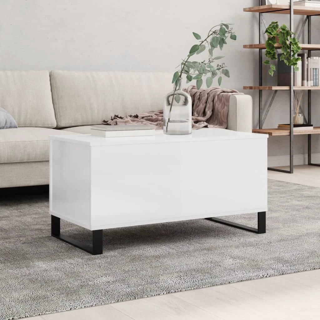VidaXL Coffee Table White 90x44.5x45 Lift Top Living Room by vidaXL