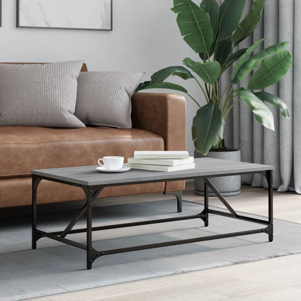 vidaXL Black Coffee Table 75x50x35 cm Engineered Wood Home by vidaXL
