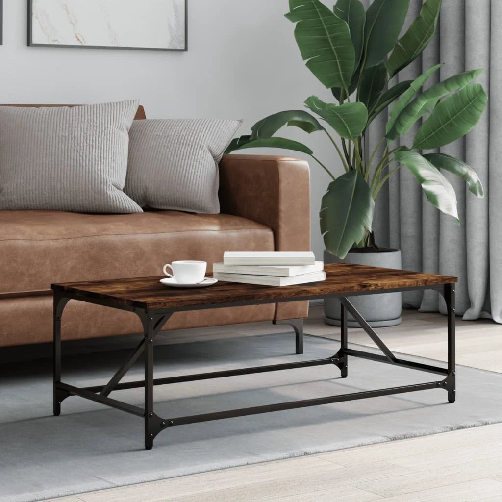 vidaXL Black Coffee Table 75x50x35 cm Engineered Wood Home by vidaXL