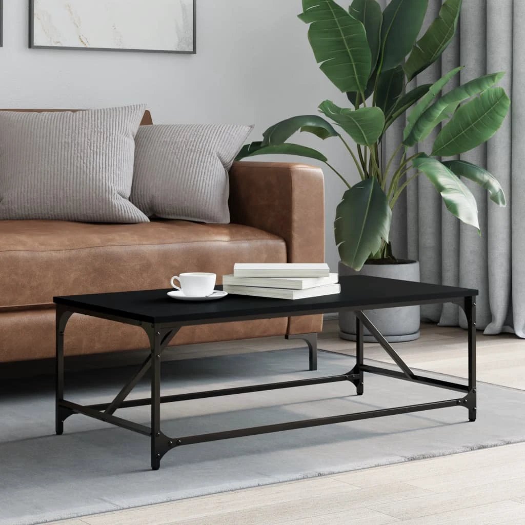 vidaXL vidaXL Black Coffee Table 75x50x35 cm Engineered Wood Home - Coffee Table