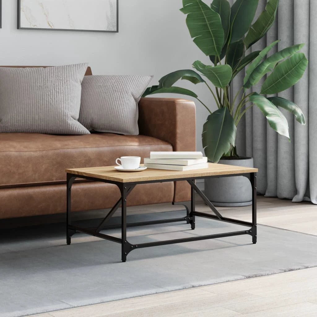 vidaXL vidaXL Black Coffee Table 75x50x35 cm Engineered Wood Home - Coffee Table