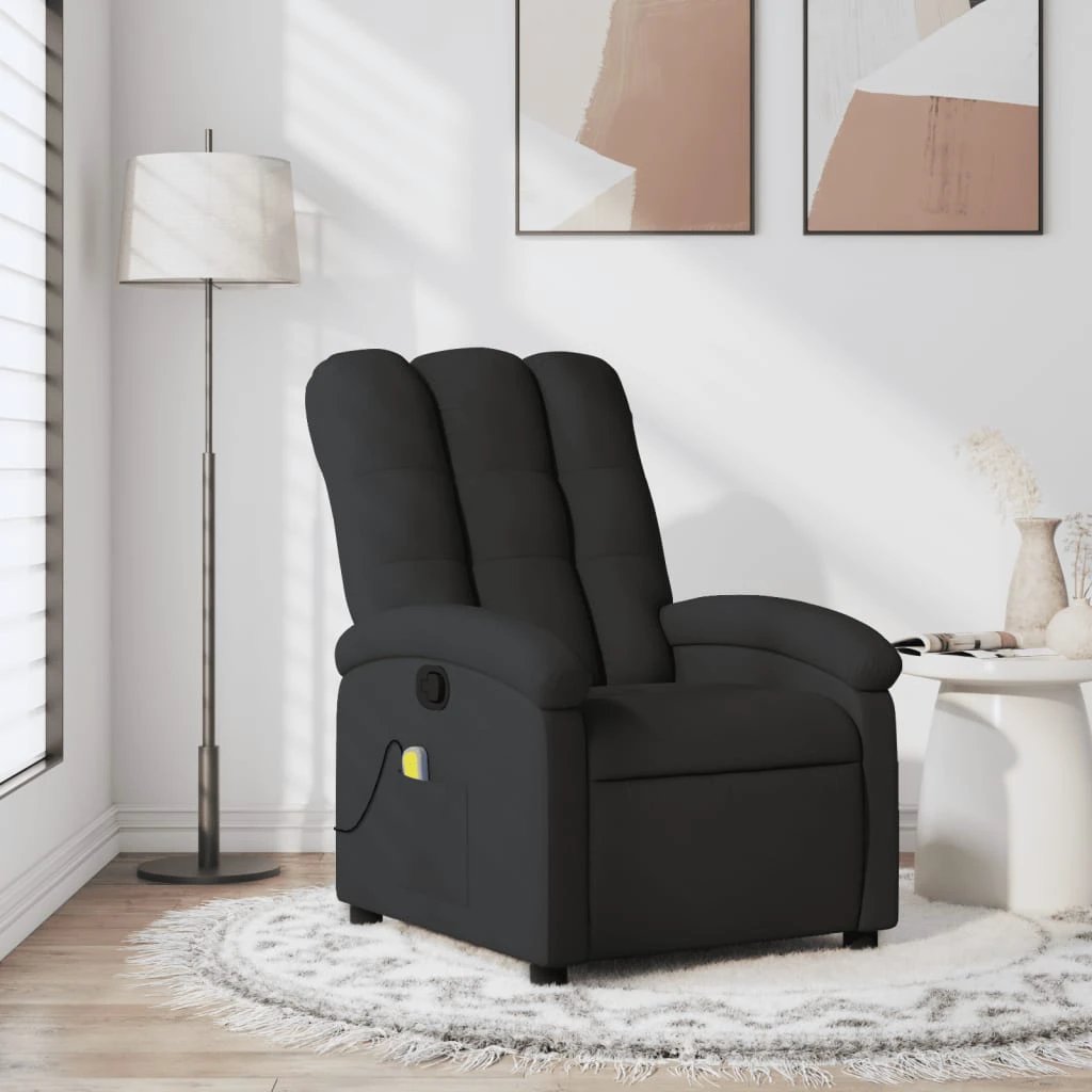 VidaXL Massage Recliner Chair Compact Manual Recline Home by vidaXL