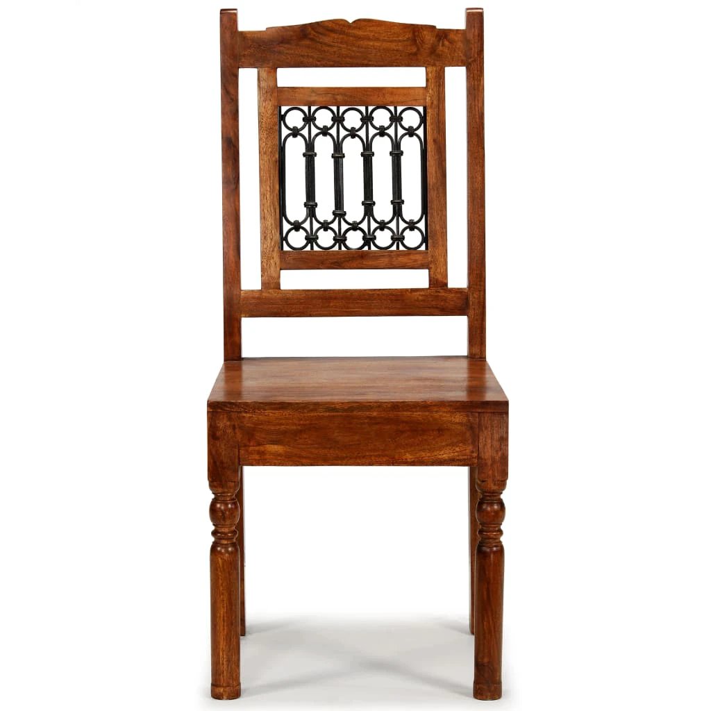 vidaXL vidaXL Dining Chairs 4 pcs Solid Wood with Sheesham Finish Classic - Wooden Chairs
