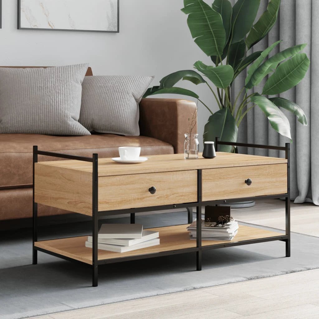 VidaXL Coffee Table 99x50x50 cm Engineered Wood Living Room by vidaXL