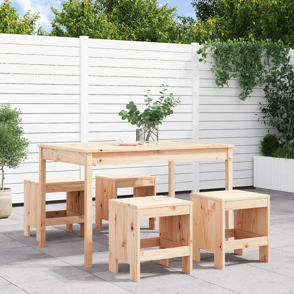 vidaXL VidaXL Garden Dining Set 5 Piece Solid Pine Wood Outdoor - Garden Set