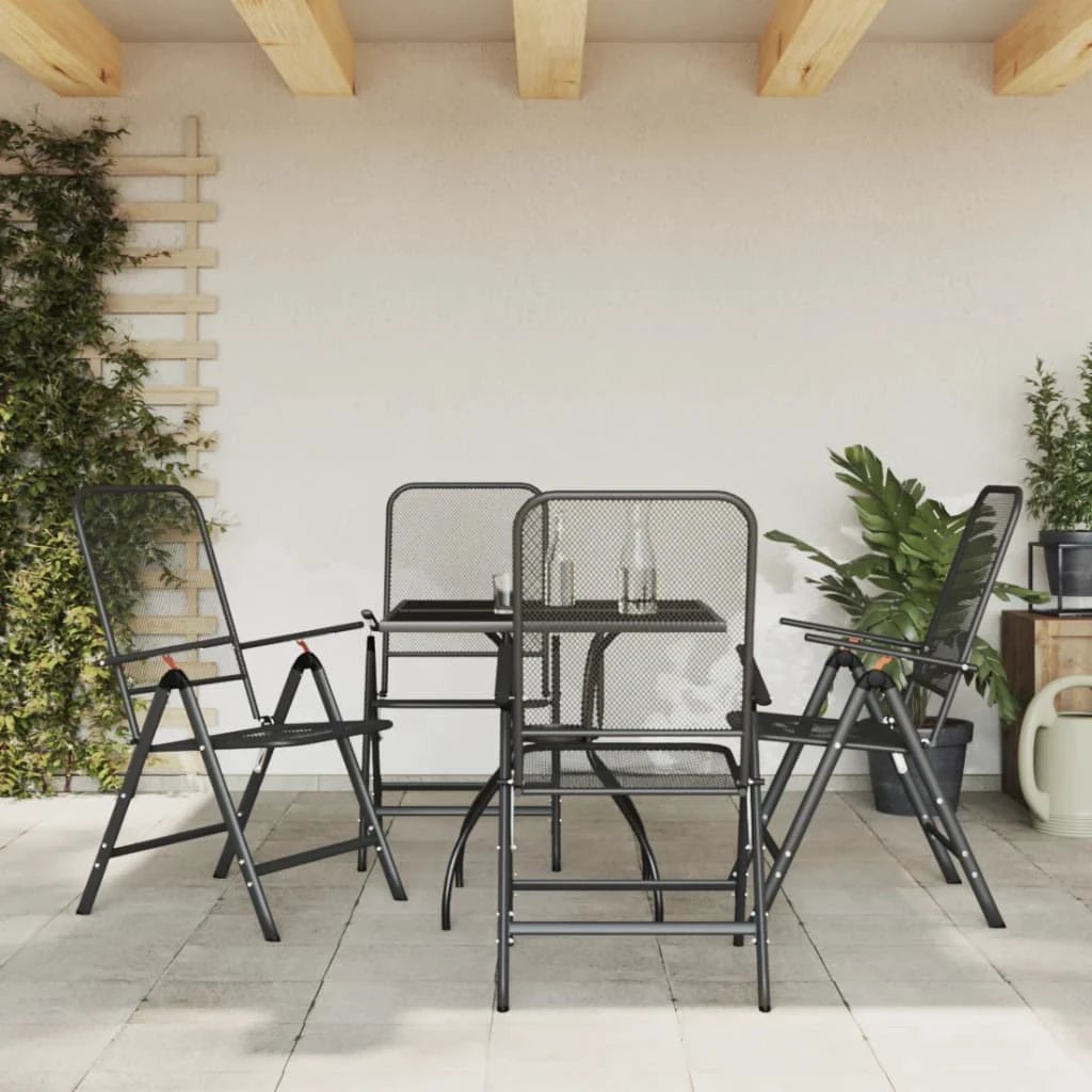 VidaXL Garden Dining Set 3 Piece Anthracite Mesh Outdoor by vidaXL