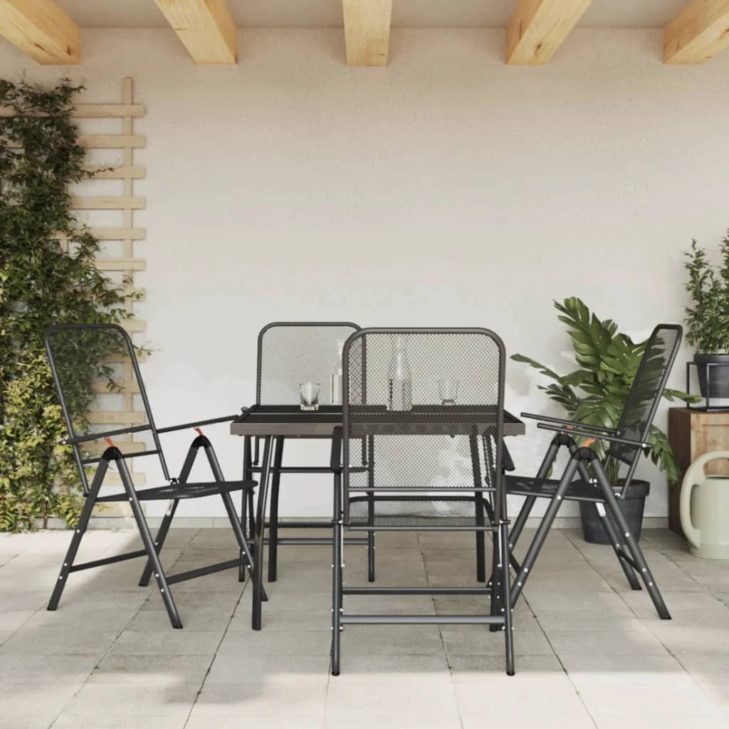 VidaXL Garden Dining Set 3 Piece Anthracite Mesh Outdoor by vidaXL
