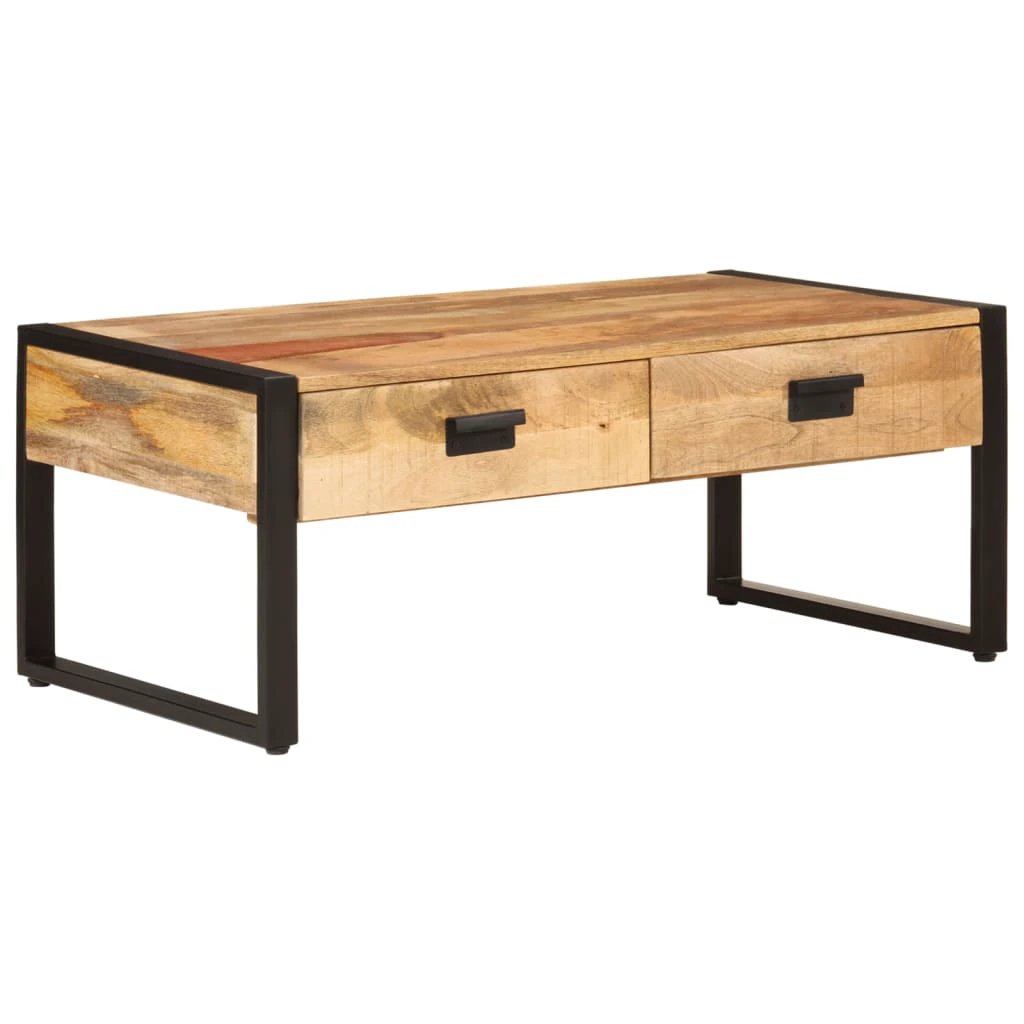 vidaXL VidaXL Coffee Table 100x54x40 Mango Wood Iron Living Room - Coffee Table
