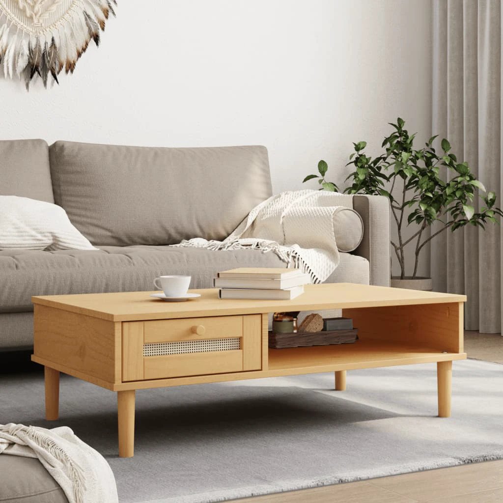 VidaXL Coffee Table 100x55x33 cm Rattan Look Living Room by vidaXL