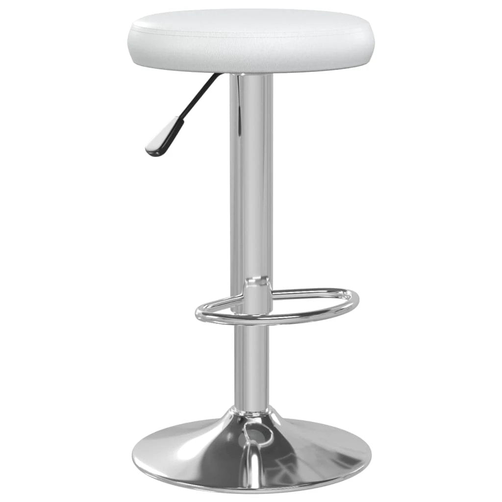 vidaXL Bar Stools 2 pcs White Faux Leather by vidaXL