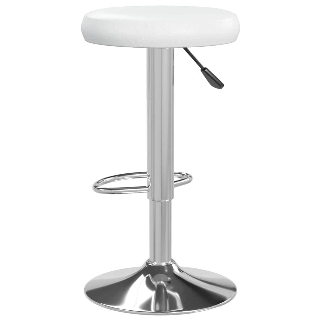 vidaXL Bar Stools 2 pcs White Faux Leather by vidaXL