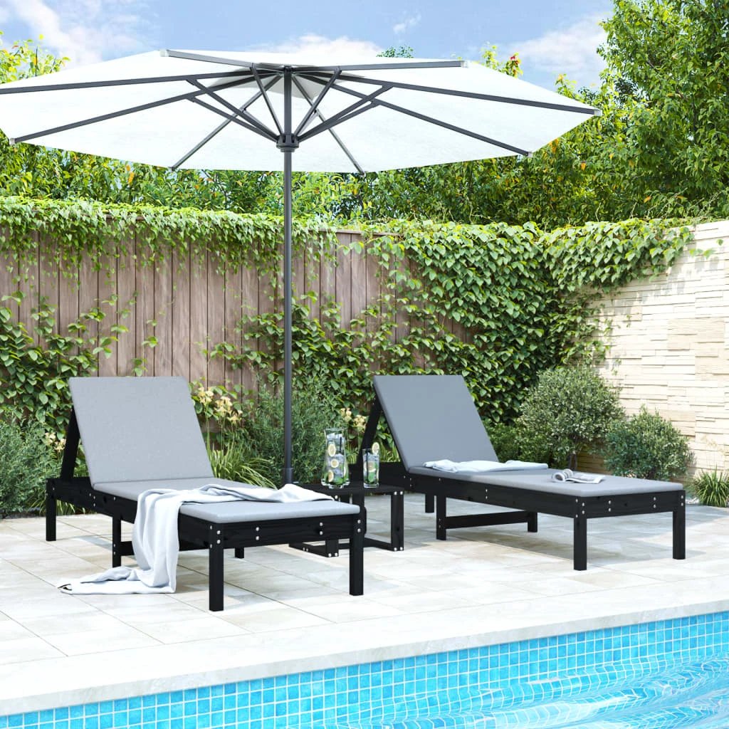 vidaXL VidaXL Sun Lounger 199.5x60x74cm Adjustable Patio - Sun Lounger