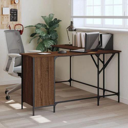 vidaXL vidaXL Black Desk 141x141x75 cm Durable Engineered Wood for Home Office Use - Desk