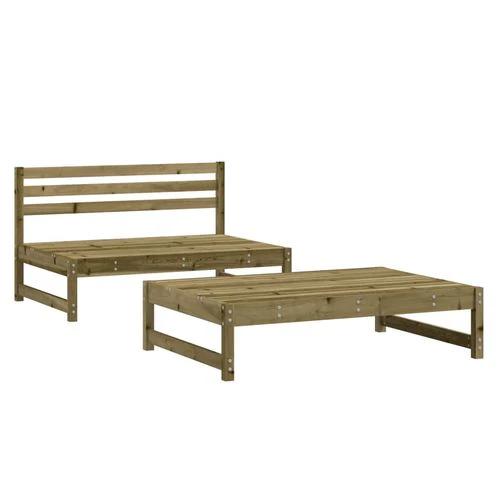 vidaXL vidaXL Garden Middle Sofa 120x80 cm Solid Wood Pine with Slatted Design for Outdoor Relaxation - Garden Sofa Sets