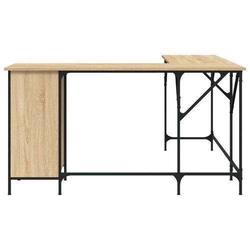vidaXL vidaXL Black Desk 141x141x75 cm Durable Engineered Wood for Home Office Use - Desk