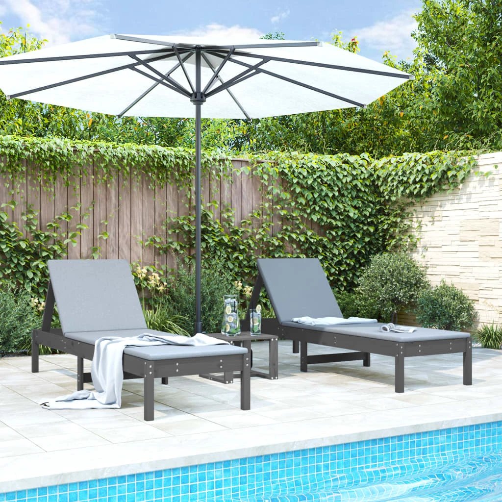 VidaXL Sun Lounger 199.5x60x74cm Adjustable Patio by vidaXL