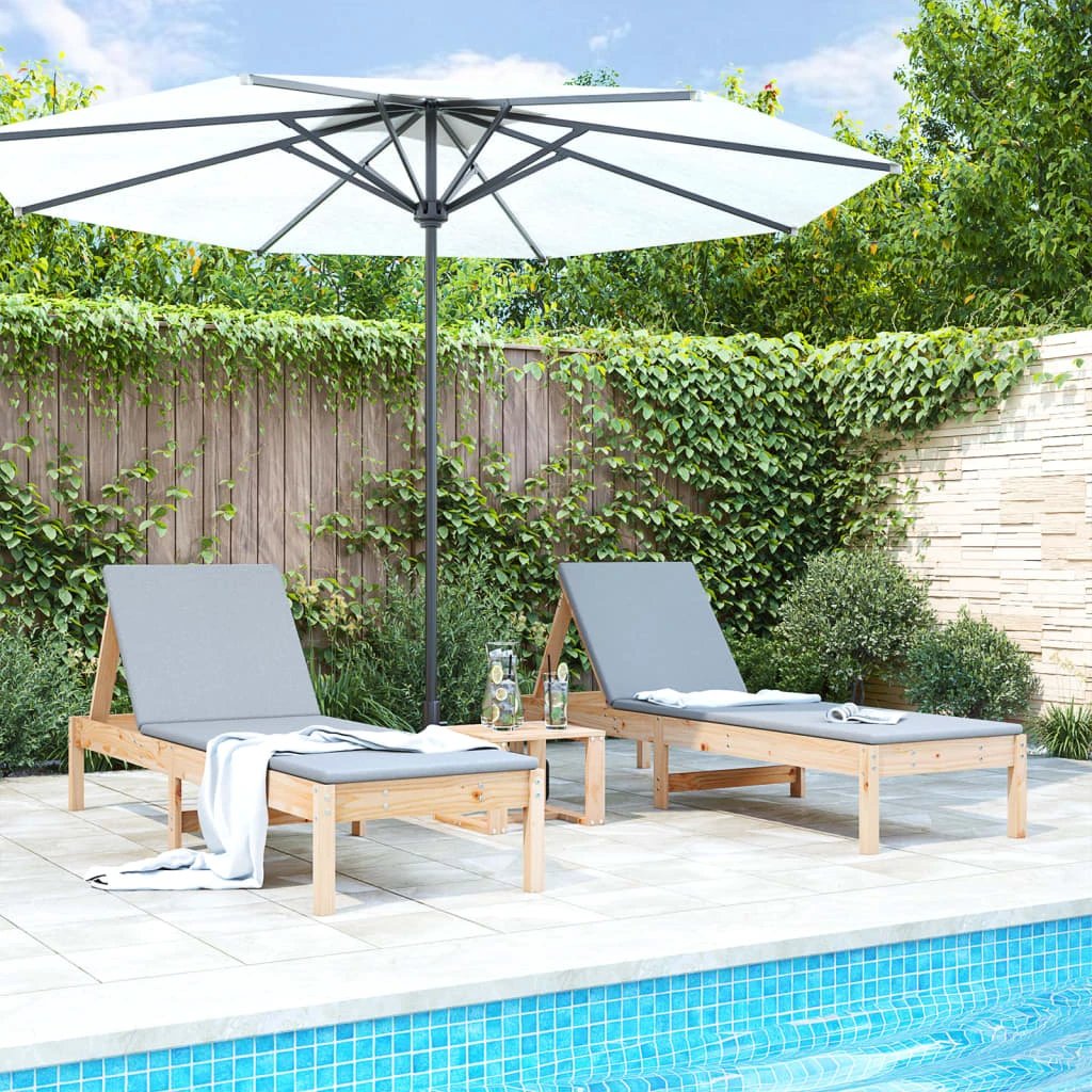 VidaXL Sun Lounger 199.5x60x74cm Adjustable Patio by vidaXL