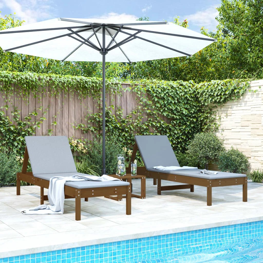 VidaXL Sun Lounger 199.5x60x74cm Adjustable Patio by vidaXL