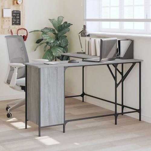 vidaXL Black Desk 141x141x75 cm Durable Engineered Wood for Home Office Use by vidaXL