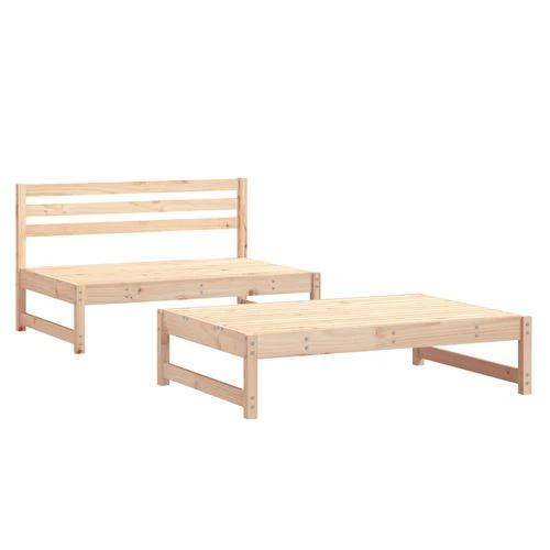 vidaXL Garden Middle Sofa 120x80 cm Solid Wood Pine with Slatted Design for Outdoor Relaxation by vidaXL