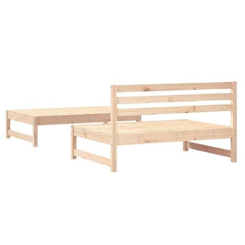 vidaXL Garden Middle Sofa 120x80 cm Solid Wood Pine with Slatted Design for Outdoor Relaxation by vidaXL