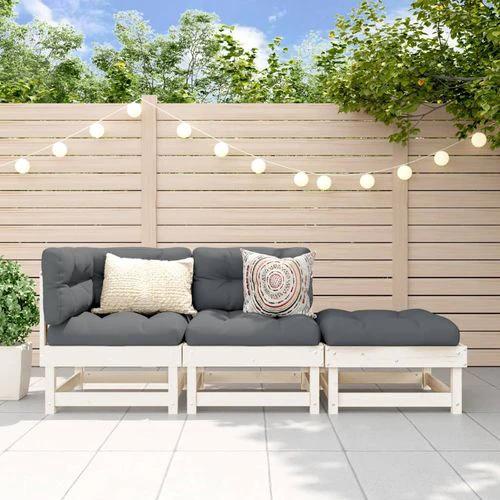 vidaXL Garden Corner Sofa with Cushions in Solid Pine Wood for Stylish Outdoor Relaxation by vidaXL