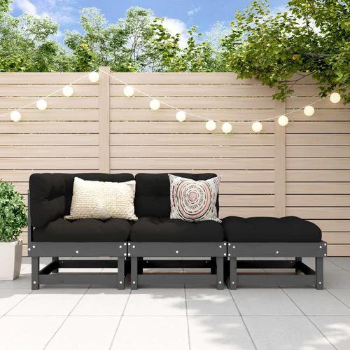 vidaXL Garden Corner Sofa with Cushions in Solid Pine Wood for Stylish Outdoor Relaxation by vidaXL