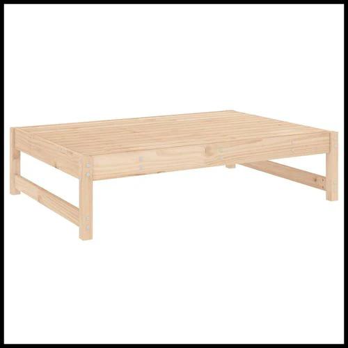 vidaXL Garden Middle Sofa 120x80 cm Solid Wood Pine with Slatted Design for Outdoor Relaxation by vidaXL