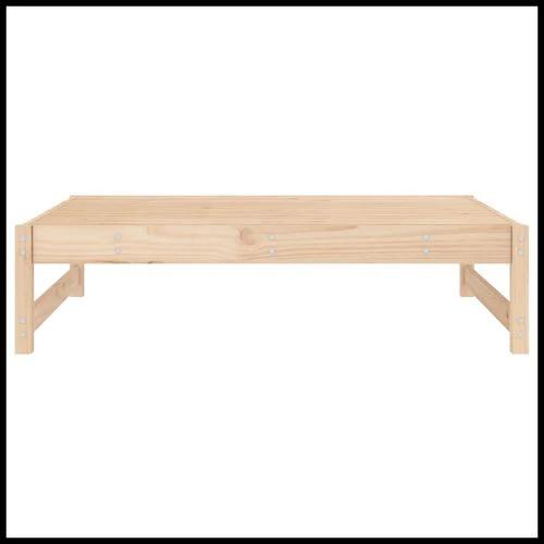 vidaXL Garden Middle Sofa 120x80 cm Solid Wood Pine with Slatted Design for Outdoor Relaxation by vidaXL