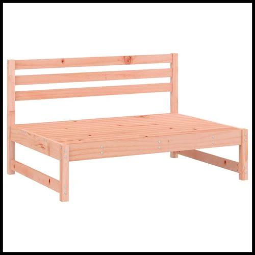 vidaXL Garden Middle Sofa 120x80 cm Solid Wood Pine with Slatted Design for Outdoor Relaxation by vidaXL