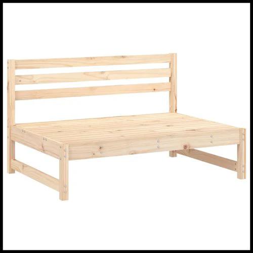 vidaXL Garden Middle Sofa 120x80 cm Solid Wood Pine with Slatted Design for Outdoor Relaxation by vidaXL