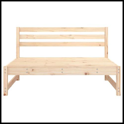 vidaXL Garden Middle Sofa 120x80 cm Solid Wood Pine with Slatted Design for Outdoor Relaxation by vidaXL
