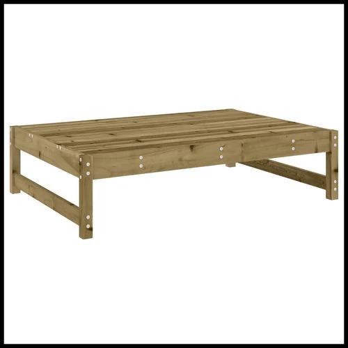vidaXL Garden Middle Sofa 120x80 cm Solid Wood Pine with Slatted Design for Outdoor Relaxation by vidaXL