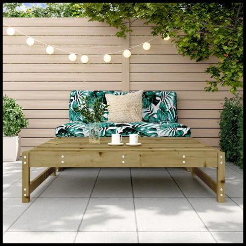 vidaXL Garden Middle Sofa 120x80 cm Solid Wood Pine with Slatted Design for Outdoor Relaxation by vidaXL